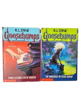 Vintage Goosebumps Books Stine Lot of 2 Piano Lessons Werewolf Swamp 1st Edition